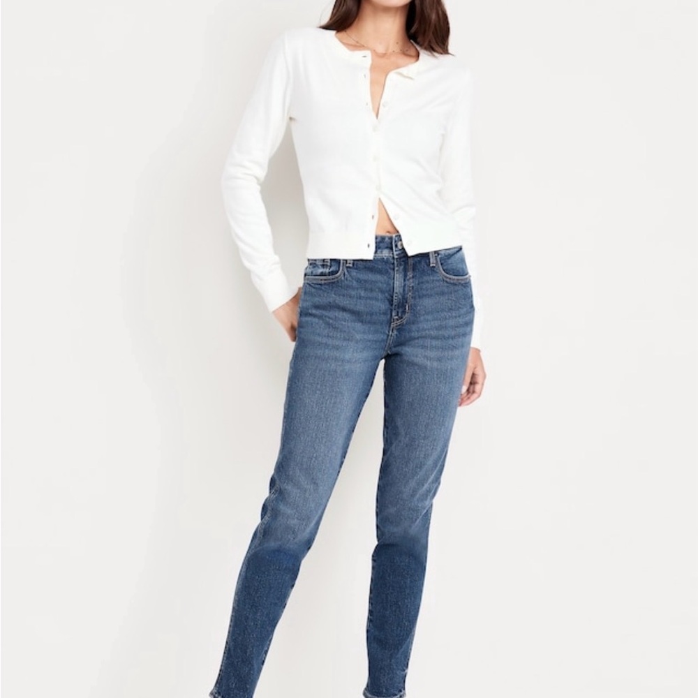 Old Navy Women's High-Waisted Vintage Slim Jeans in Medium Indigo Wash